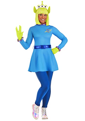 Disney Pixar Toy Story Alien Womens Costume Dress - Leggings Gloves Headband - Officially Licensed L