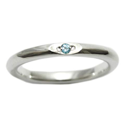 [ファーストコレクション工房] 純銀 シルバー リング 1-10号 誕生石 シンプル 甲丸 SV1000 結婚指輪 婚約指輪 マリッジ レディース メンズ (サファイア, 5)