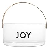 Santa Barbara Design Studio Christmas Ice Buckets - Acrylic Champagne Bucket with Handle, 8.25' Diameter x 4' Tall, Joy