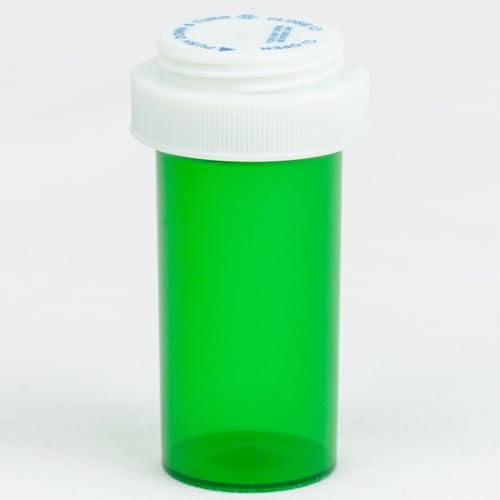 Five Star Supplies Plastic Pill Bottles - Reversible Cap Easy Open & Child Resistant - Pill...