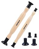 HIPULX Valve Lapping Tool Kit - 2 Wooden Handles & 8 Suction Cups (4 Sizes: 9/16', 3/4', 1-1/8', 1-3/8'), Valve Grinding Tool for Car, Motor, Small Engine Valve Grinding Repair for Vehicle Maintenance