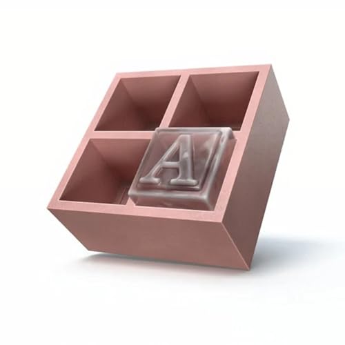 Molde para cubos de hielo monogramados de silicona personalizada miniatura 1