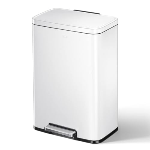Poubelle de cuisine EKO Madison 50L blanc mat avec bac pour tri efficace
