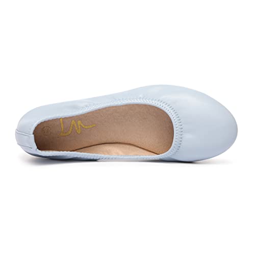 Image of LM Women's Ballet Flats Round Toe Slip On Flats Shoes Casual Dress Shoes Foldable Portable Travel Ballet Flat