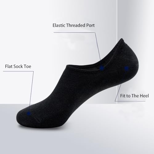 No Show Socks Men Low Cut Ankle Short Socks,Non Slip Ankle Socks Cotton Casual Invisible Boat Socks Size 5-92
