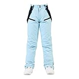 JUNNASALIKER Pantalones de esquí unisex para adultos, aislados y resistentes a la nieve, para mujeres y hombres, deportes al aire libre, senderismo, snowboard, esquí