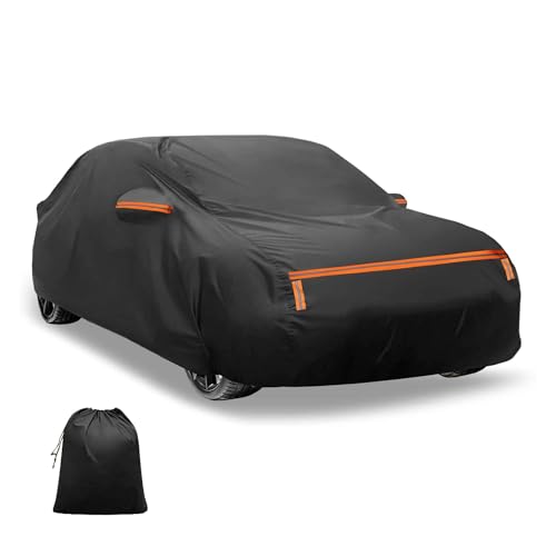 FUELHOOD マツダに対応CX-3専用435*178*140cm cx 3ボディカバー スパンレース綿 新型100%防水生地&5層構造 裏起毛 塗装面保護 梅雨対策 自動車 破れにくい 雹対策 防風ロープ付き 耐強風 運転席側ジッパー 夜間安全警告 日焼け防止 凍結防止 霜除け 内装パーツ アクセサリー