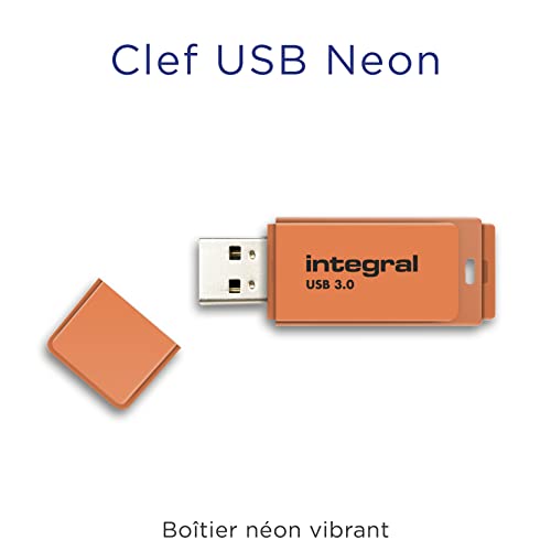 Clé USB 128GB Integral évitez la perte de données avec ce flash orange - 3