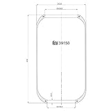 Espesor [mm]: 410,0 Febi-Bilstein 39150 Fuelle, suspensión neumática