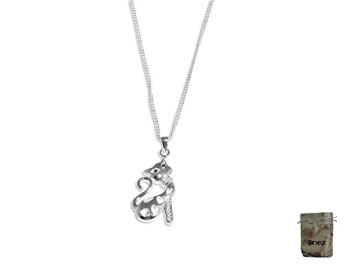 Enez | Collana con ciondolo a forma di gatto, in