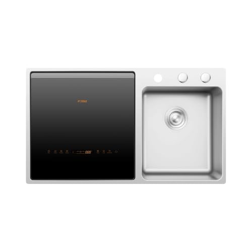 FOTILE SD2F-P5L VersaWash 3-in-1 In-Sink Produce Cleaner and Dishwasher with 360 Cleaning Child Lock Energy Efficient for Space-Saving Hygienic Kitchen Solutions (Dishwasher on the Right)