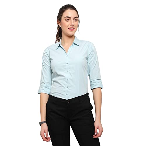 Image of Blue Ronin Women 3 /4 Sleeve Stylish Western Official Formal Shirts Regular fit Shirts for Women