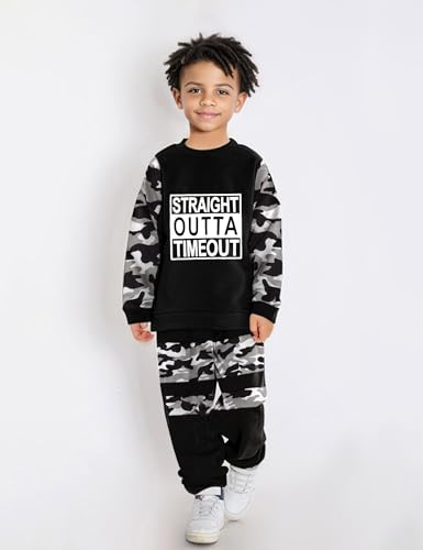 Image of TUEMOS Toddler Boy Clothes Sweatsuits Fall Winters Boy Outfits
