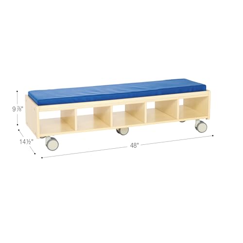 Angeles Mobile Bench, Classroom Reading Nook Cubbies, Kids Preschool & Daycare Toy Cubby Shelves, Toddler Playroom Bookshelf, Assembly Required by Angeles - Image 2