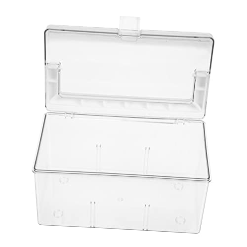 Gogogmee 蓋付き 透明 収納ボックス ハンドル付き 旅行用 ピルケース オーガナイザー プラスチック製 救急箱 家庭 学校 幼稚園用 持ち運び便利