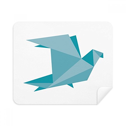 Green Origa Pigeon Pattern Cleaning Cloth Screen Cleaner 2pcs Suede Fabric