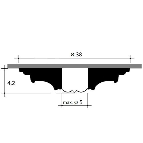 Rosace R08 Orac Ø 38 cm moulure de plafond en polyuréthane rigide apprêté - 8