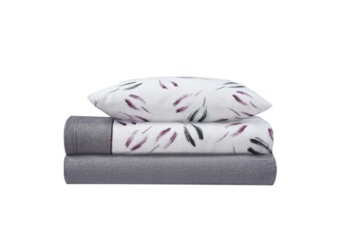 Paula Home Juego Sábana CORALINA, Térmica Invierno 3Pcs 240Gr/M². Incluye Encimera, Bajera Ajustable, Funda Almohada. (Gris 150x190/200+30cm para Cama 150)