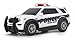 Produktbild Dickie Toys 203712019 Ford Interceptor Polizeiauto  Polizei-SUV als Spielzeugauto, mit Freilauf, Licht-und Soundeffekten, für Kinder ab 3 Jahren, schwarz/weiß