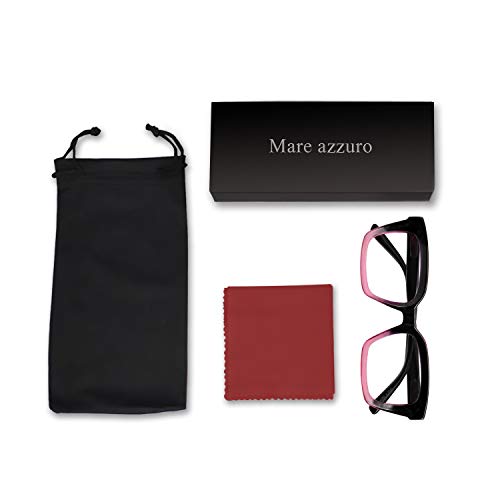MARE AZZURO Reading Glasses Women’s Stylish Reader Durable Eyewear 0 1.0 1.25 1.5 1.75 2.0 2.25 2.5 2.75 3.0 3.5 4.0 5.0 6.0(Purple, 100) - Thumbnail 7
