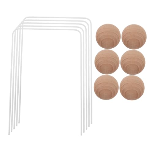 DECOMELODY Croquet para Jardín y Familia Juego de Mazos y Aros de Madera Pelotas Seguras para Diversión Portátil para Actividades al Aire y Reuniones Césped