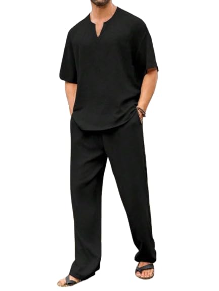 mittli style meets comfort MITLLI Mens Co-ord-set,regular wear,comfort wear || Half Sleeve || Men's Tshirt & Pants Set-picture-14