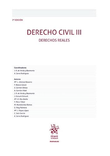 Derecho Civil III. Derechos Reales 7ª Edición (Manuales de Derecho Civil y Mercantil)