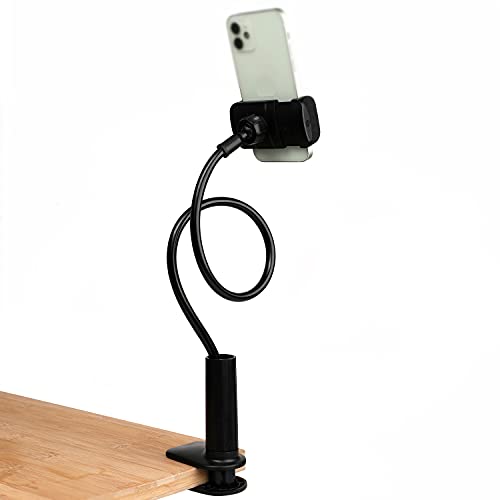 Support téléphone col de cygne flexible 360 rigide pour micro et mobile