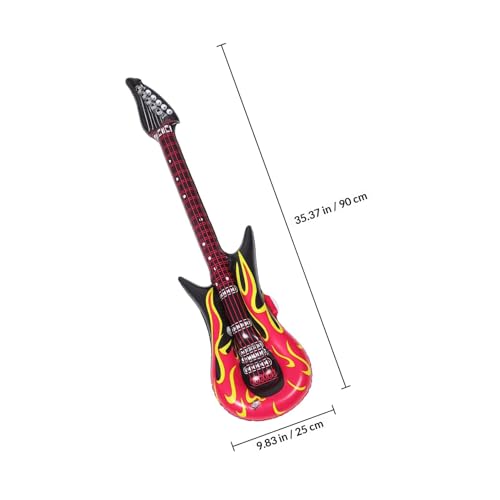 Guitarras inflables de PVC para niños con 6 unidades reutilizables para fiestas 2