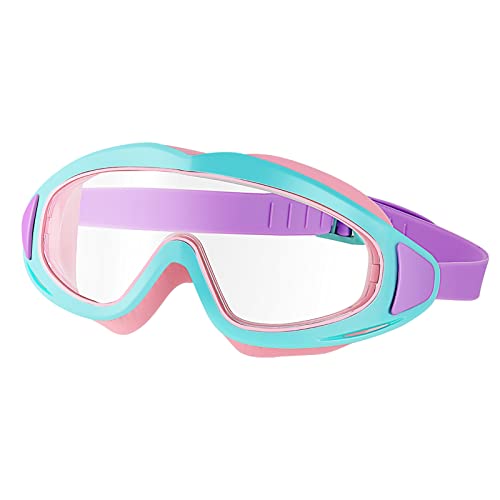 Firtink Kids Swimming Goggles Anti Fog Waterproof Swim Goggles With Adjustable Strap Wide View Swim Swimming Goggle for Kids Girls Pool Swiming Pratice (ERLVEM7565)