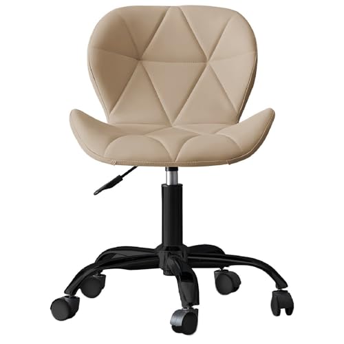 Image of Amazon Brand - Umi Home Swivel Height-Adjustable Faux Leather Office Computer Study Desk Chair for Salon, Spa in Sand Brown Color