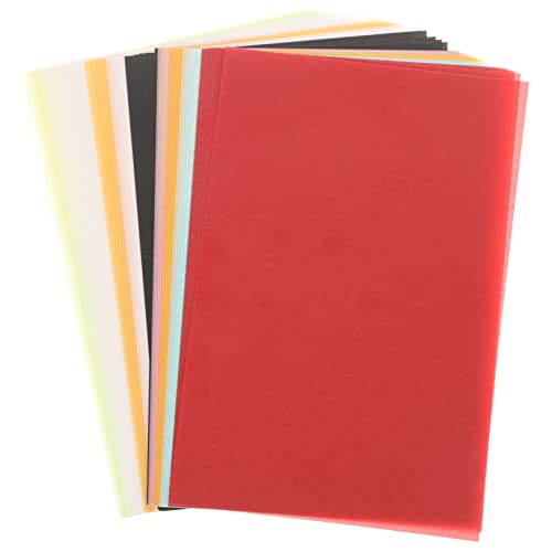 Homoyoyo 50Sheets Colored Tracing Paper Lightweight Transfer Paper for Printing Drawing and Crafts for Sketching Illustrations and Stencil Projects