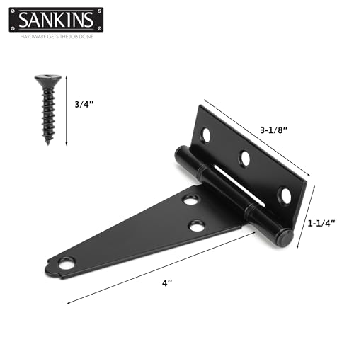 Charnières robustes en T 10,2 cm anti-affaissement pour portails - 3