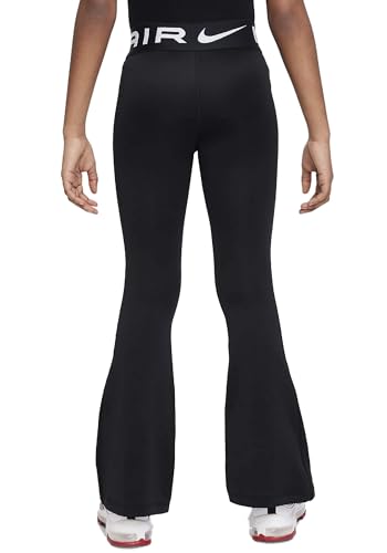Nike Air Essential Big Kids' (Girls') High-Waisted Flared Leggings Size - Medium Black/White2