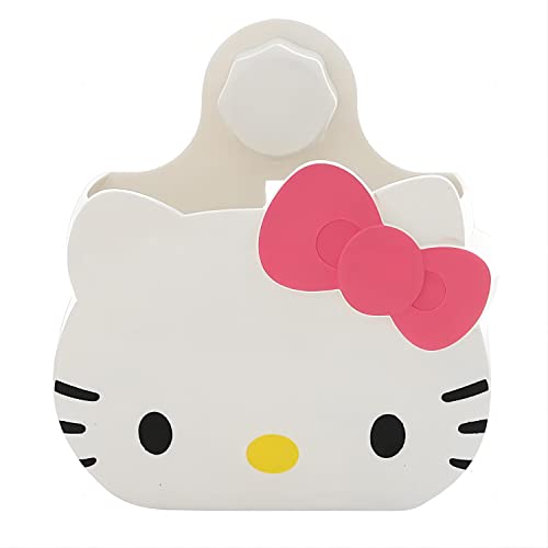 Image of Cute Hello Kitty Toothbrush Holders for Bathroom Organizer,Self Adhesive Wall Mounted Shower Caddy,Cute Shower Organizer Shelves for Women Girls Kids Gift, Bathroom Decor/Vanity/Office Storage (Pink)