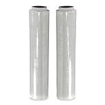JeeJaan® 2 Rolls Clear Pallet Wrap 400mm x 250m, Non-Extended, 20mu - Strong Stretch Shrink Cling Film - Ideal for Wrapping - Warehouse, Moving House & Furniture