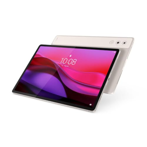 Lenovo Yoga Tab Plus ZAEG0096US 12.7' 3K 144Hz 256GB Wi-Fi Tablet, Qualcomm Snapdragon 8 Gen 3 3.3GHz, 16GB RAM, Android 14, Seashell