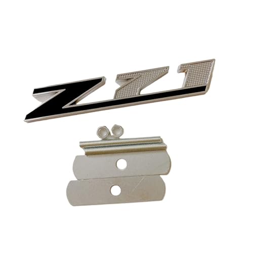 Insignia de Metal 3D Z71, Accesorios de Insignia, Pegatina for Parrilla Delantera de Coche(Grill Black Silver,120mm)