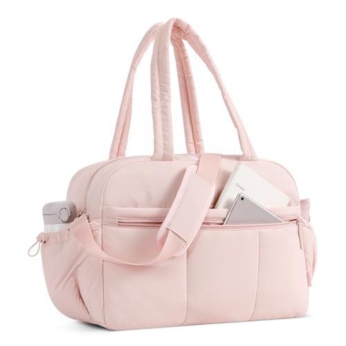 Image of CLUCI Duffle Bag for Travel, Gym Bag for Women, Puffer Tote Small Carry On Bag, 30L Duffle Weekender Bags with Wet Pocket
