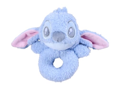 Simba Sonajero de peluche de Disney Stitch, 100% GRS reciclado, juguete de peluche, regalo para niños y aficionados, a partir de 0 meses