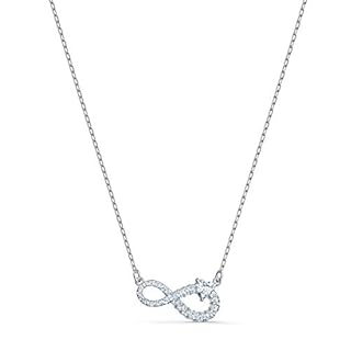 UPC 191453001284 product image for Swarovski Infinity Pendant Necklace with a White Crystal Heart Set on Crystal Pa | upcitemdb.com
