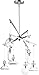 ET2 E24308-18PC Kem Thick Clear Glass Multi-Shape Pendant Ceiling Lighting, 8-Light Xenon 320 Total Watts, 26"H x 22"W, Polished Chrome