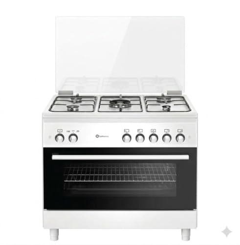 SOLTHERMIC F9L50G2RB COCINA BLANCA/ANCHO 90 CMS / 5 FUEGOS/HORNO PANORAMICO