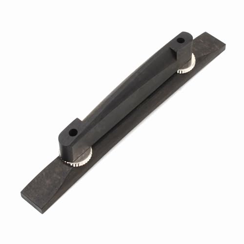 Amuic Ebony Jazz Guitar Bridge, Adjustable Bridge for Archtop Guitars Parts Replacement