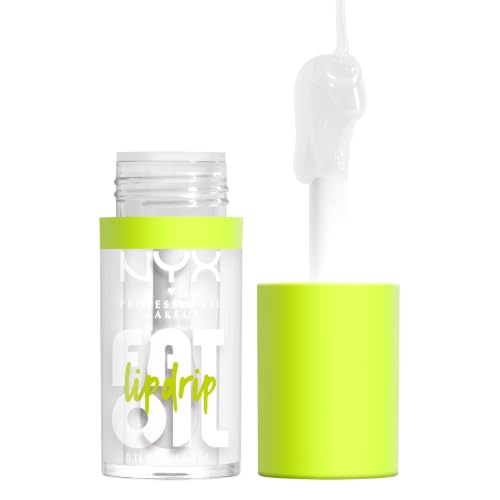 NYX Professional Makeup Lip Oil Fat Oil Lip Drip High Shine Tinted Gloss 12hr Hydrating Lip Treatment with Squalane Non-Sticky Vegan Shade: My Main