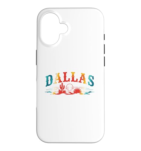 Dallas Texas Vintage Western Striped Desert Landscape Sunset �X�}�z�P�[�X iPhone 16 �p