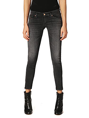 Jeans Diesel Femme Skinzee-Low-Zip 0688F pantalon skinny stretch bleu basique