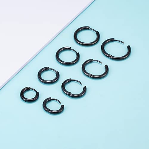 Titanium Huggie Hoop Earrings Hypoallergenic Nickel Free Hinged Sleeper Earrings for Sensitive Skin Cartilage Helix Lobes3