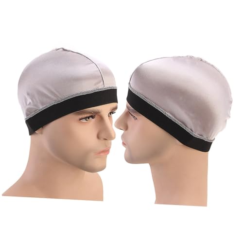 SAFIGLE 4 Piezas Tapa base de seda de imitación Tapas de sueño para pacientes con quimioterapia gorras de quimioterapia redecilla para dormir envoltura de seda para dormir el cabello Plata