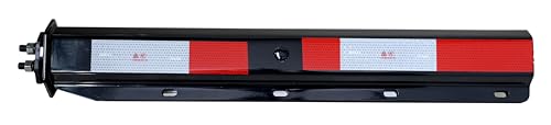Image of Straight Mud Flap Hanger with Conspicuity Tape,1-1 /8 inch in Mounting Bolt Spacing,30 inch Length. Chromed version and Black version (black)